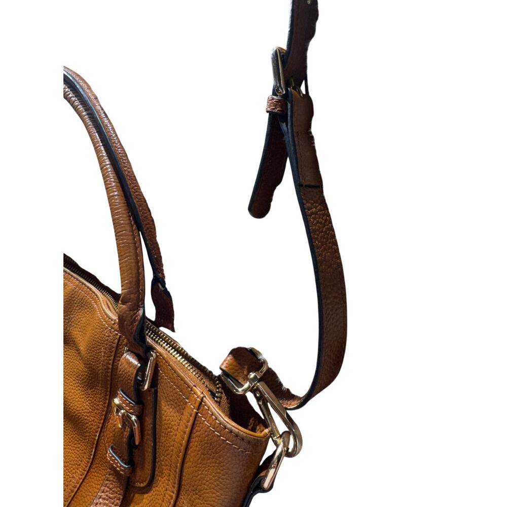 Vintage Y2K Kattee Leather Tote Bag Saddle Brown Shoulder Distressed Boho Luxury - Picture 15 of 16